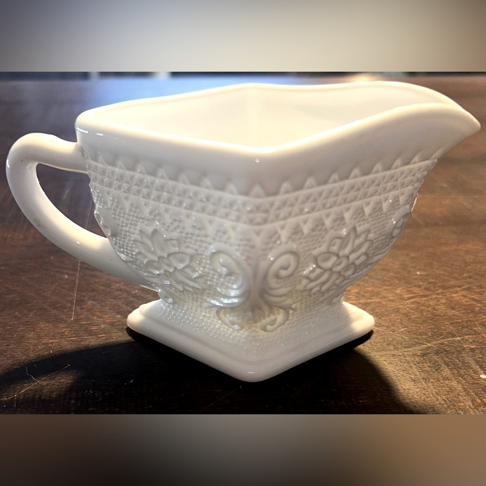 Vintage Duncan Miller Milk Glass Creamer